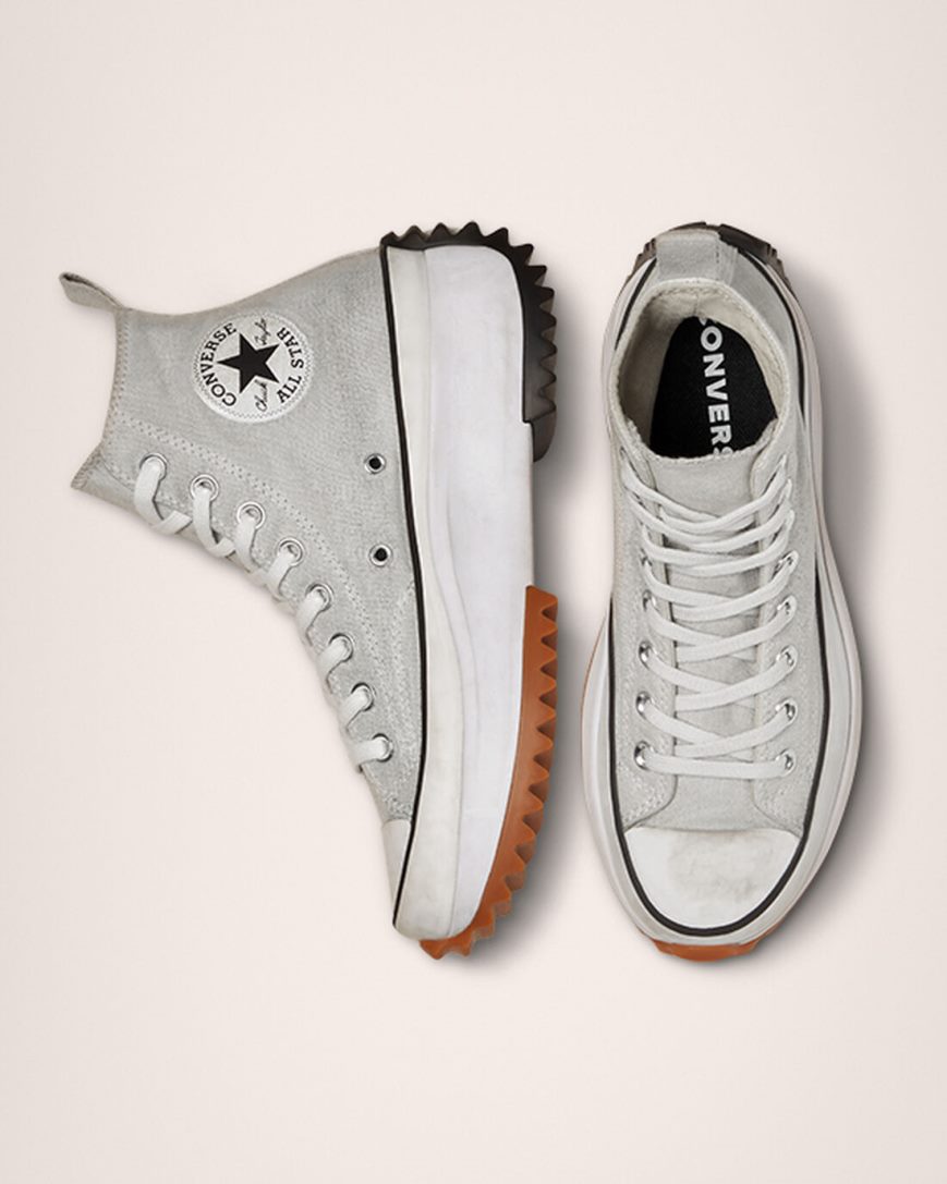 Zapatos Plataforma Converse Run Star Hike Smoked Canvas Altas Mujer Blancas | PE 0758E4